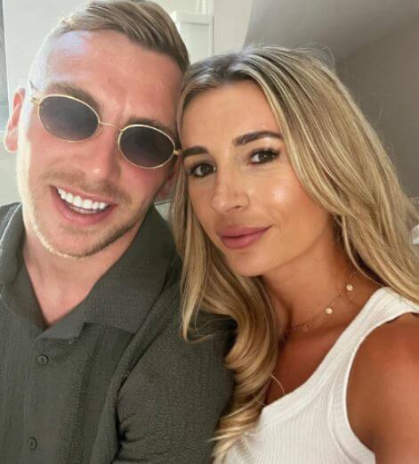 Dani Dyer with her current boyfriend Jarrod Bowen.